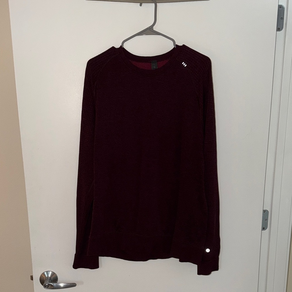Lululemon Engineered Warmth: Burgundy Long Sleeve Sweater - XL